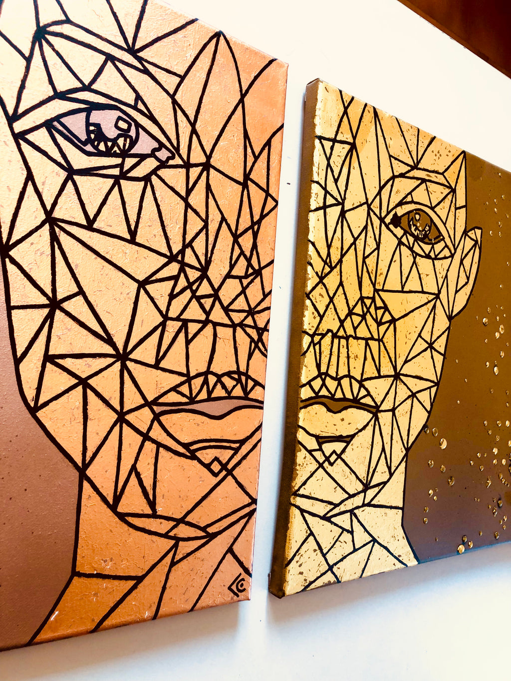 Tableau double face ( 2 toiles) diptyque