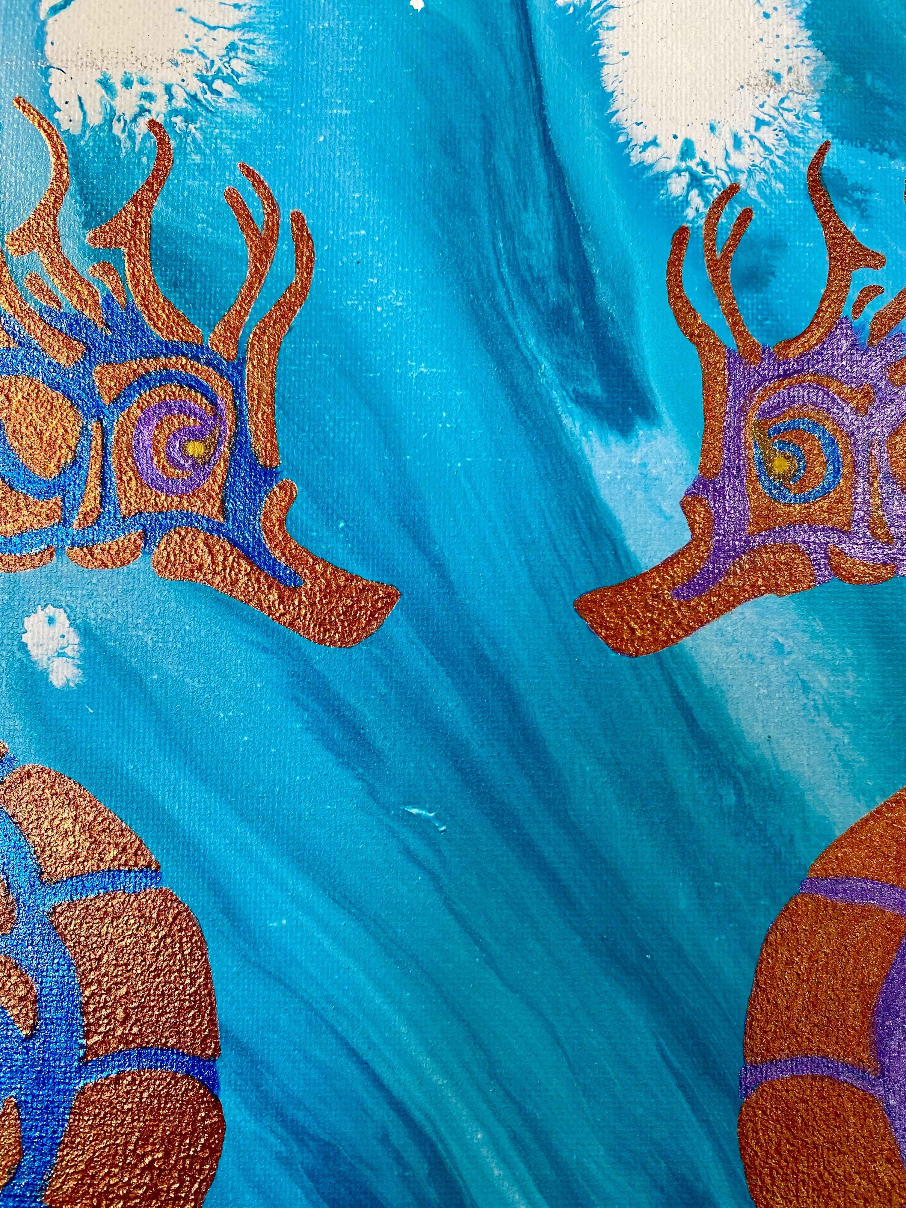 peinture les hypocampes amoureux