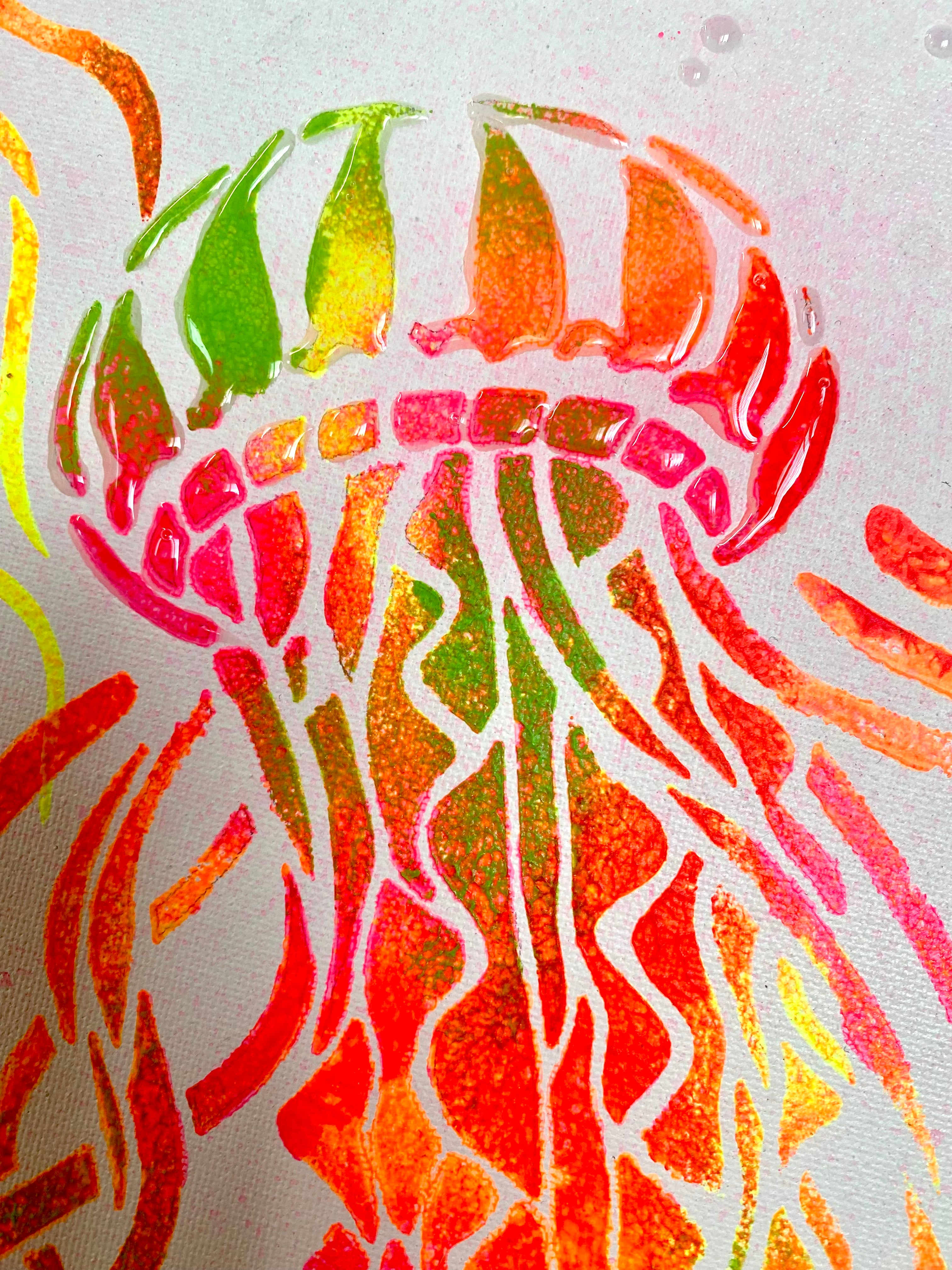 Peinture Les MEDUSES FLUO