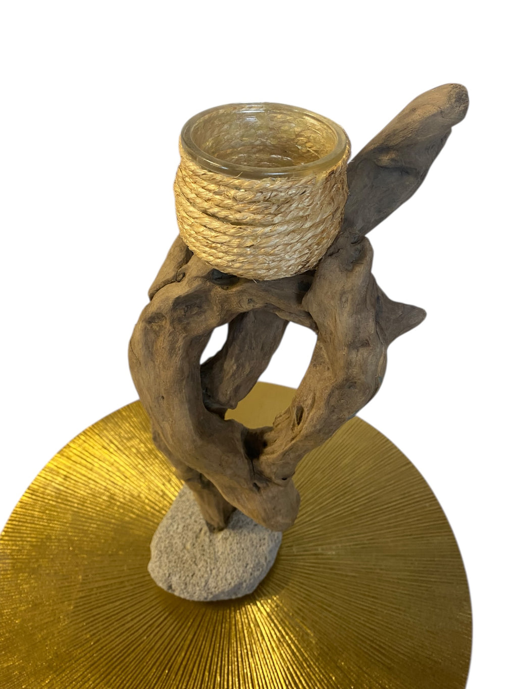 Bougeoir en bois flotté