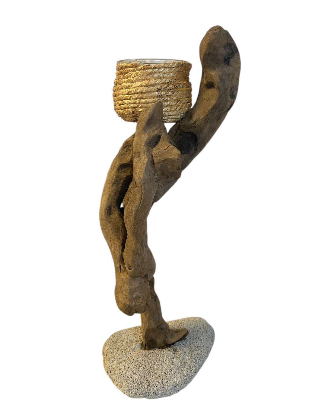 Bougeoir en bois flotté