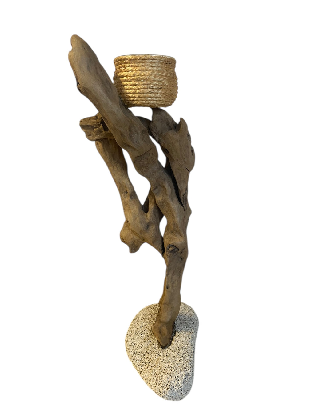 Bougeoir en bois flotté