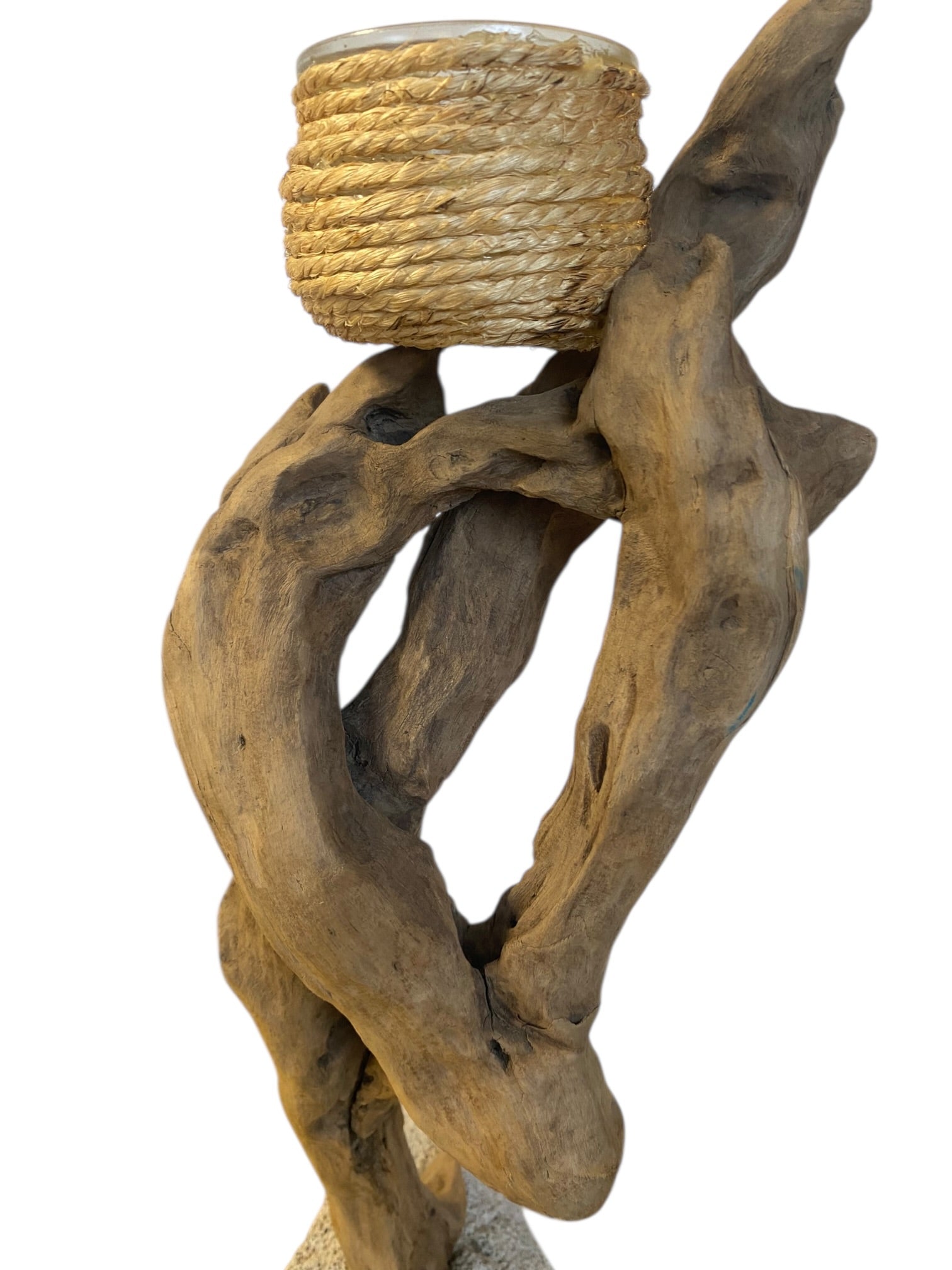 Bougeoir en bois flotté