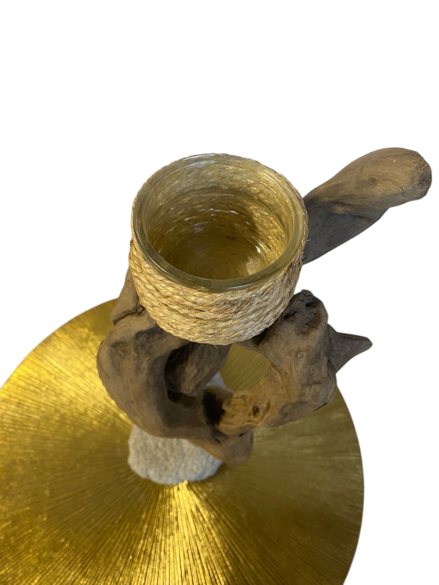 Bougeoir en bois flotté