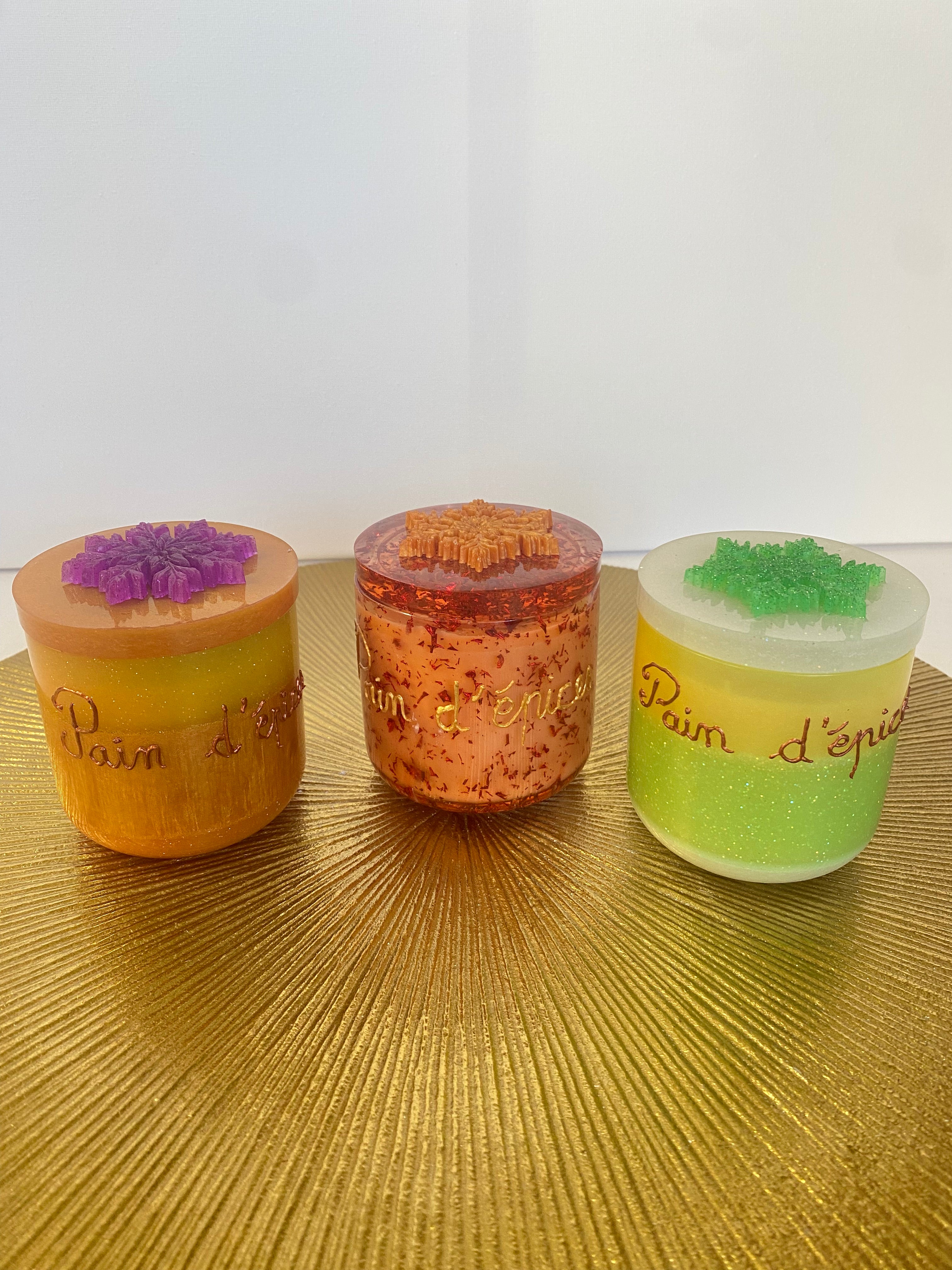 Bougie pain d'épice PHOSPHORESCENTE !!!!! ( choix des couleurs)