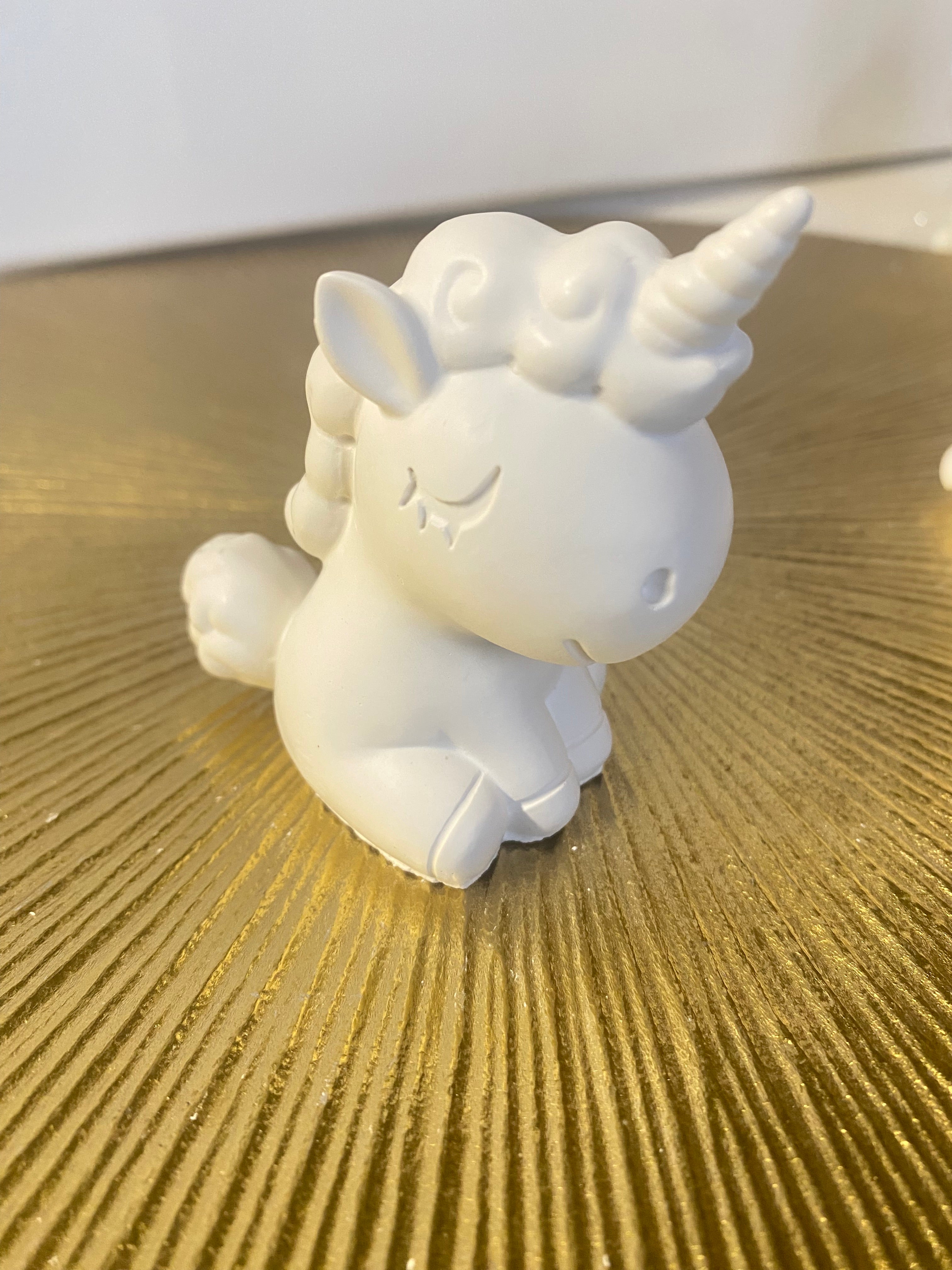Figurine 2 pièces Chien et Licorne