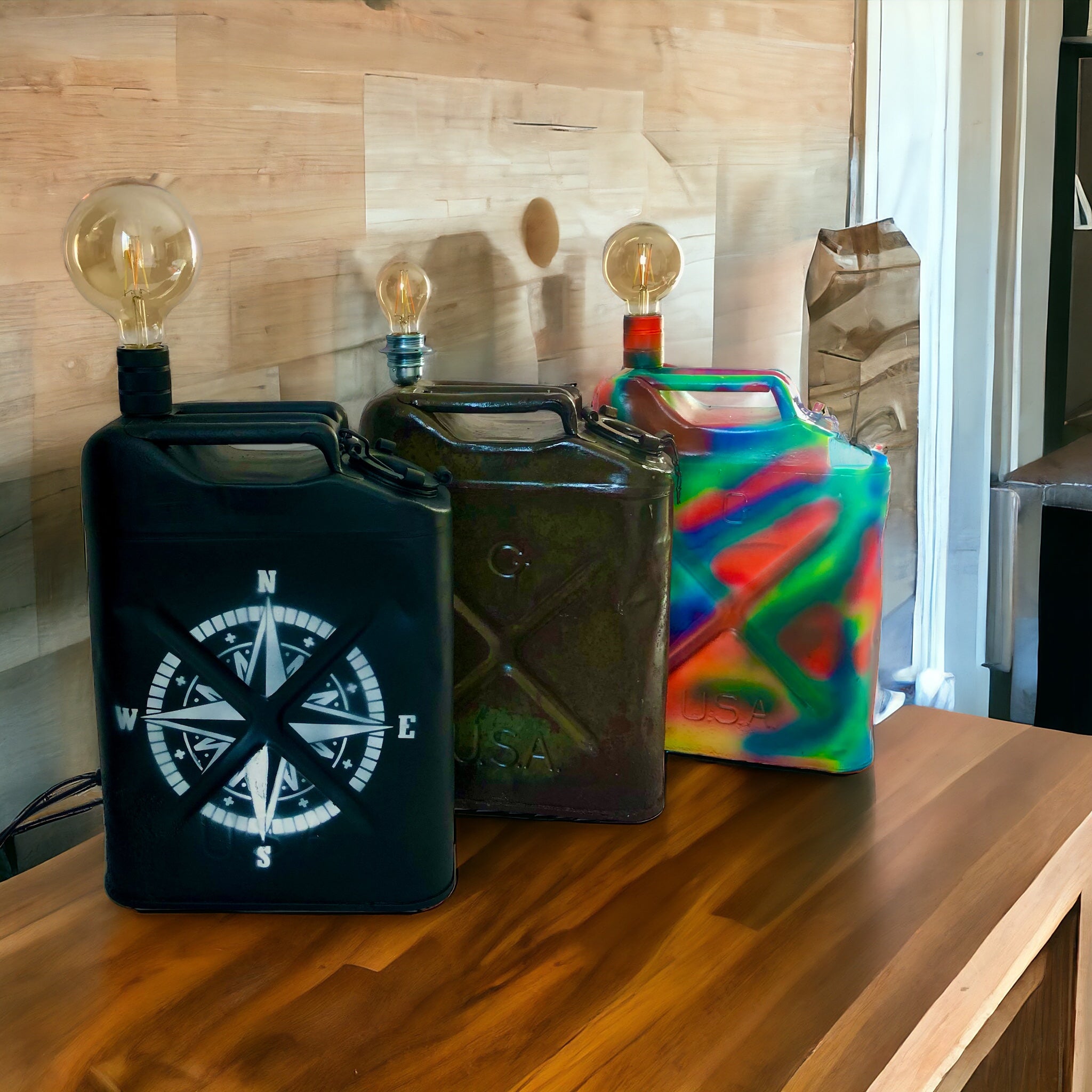 Luminaire Bidon street Art