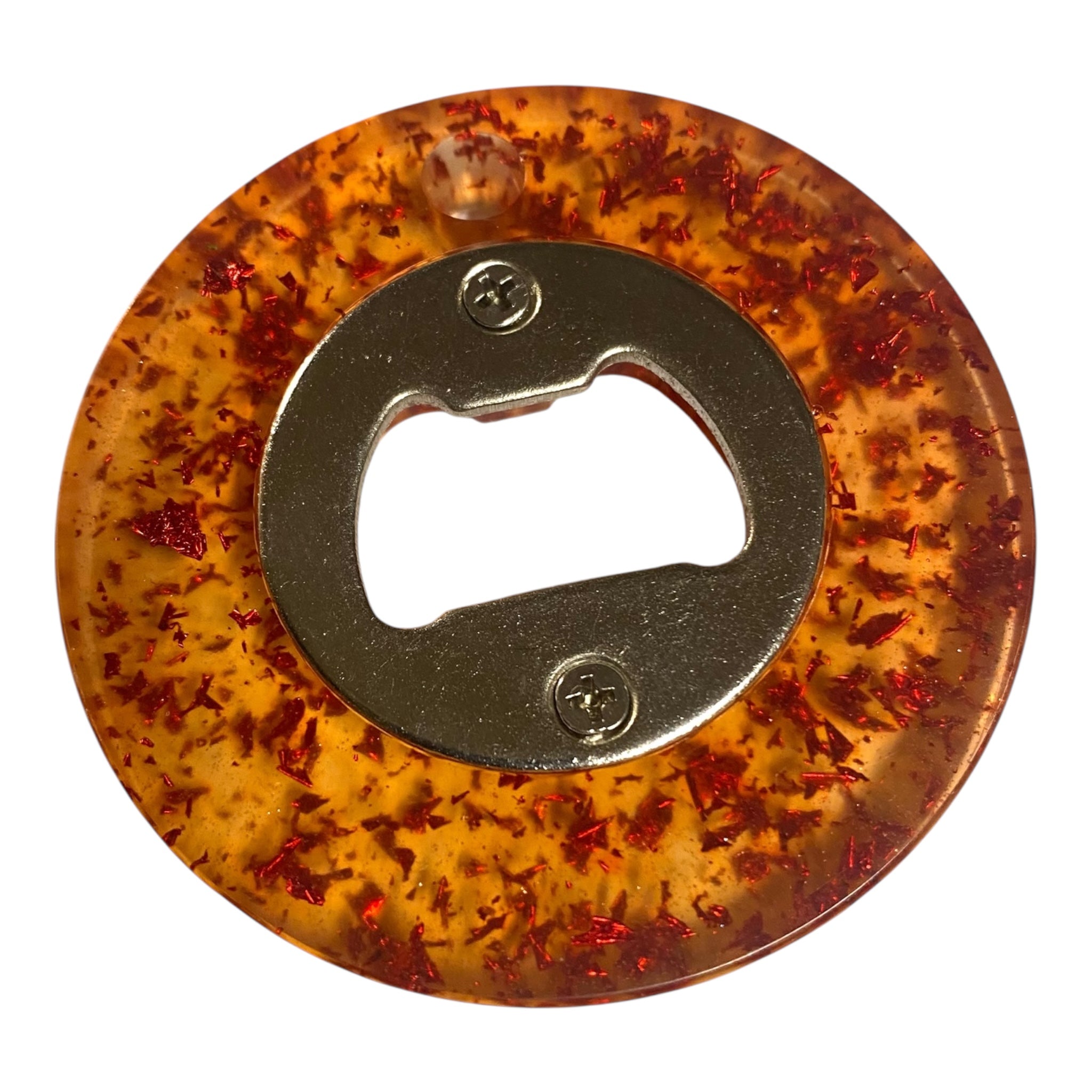 Décapsuleur rond  en résine couleurs variés