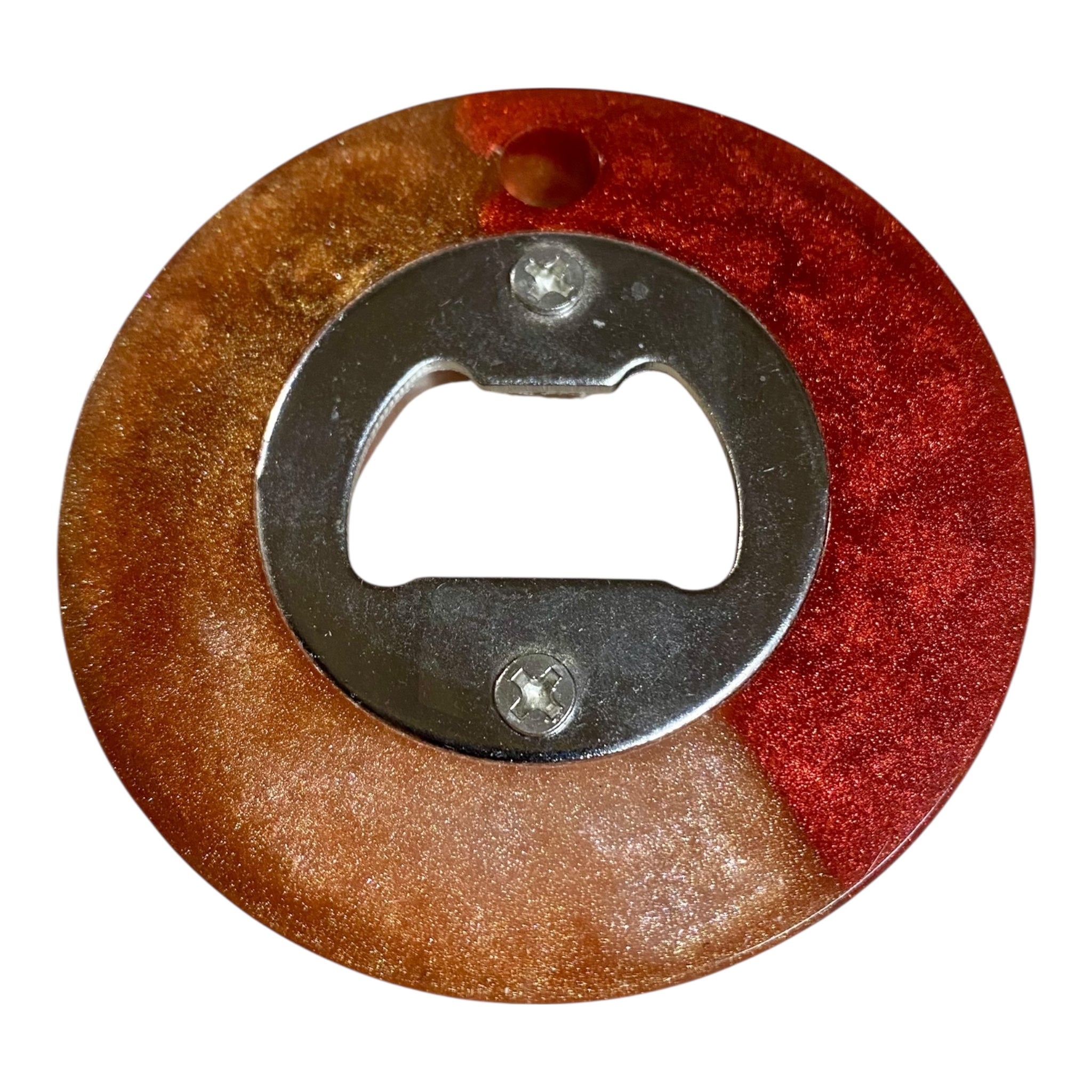 Décapsuleur rond  en résine couleurs variés