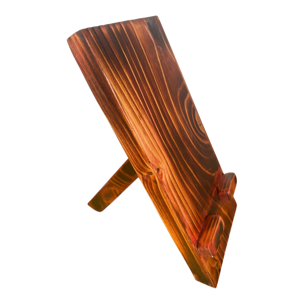 Porte téléphone en bois teinté