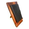 Porte téléphone en bois teinté
