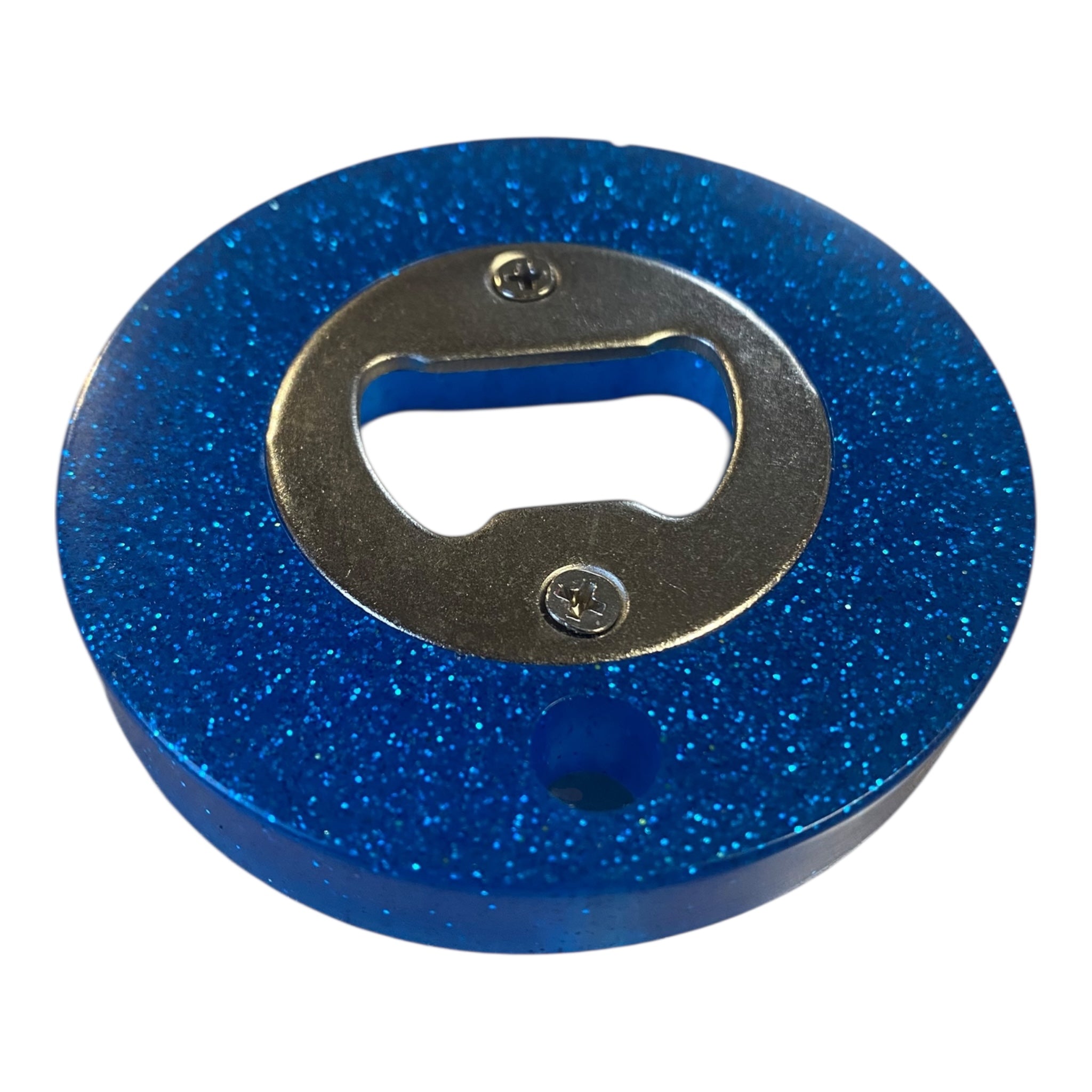 Décapsuleur PHOSPHORESCENT  rond  en résine couleurs variés